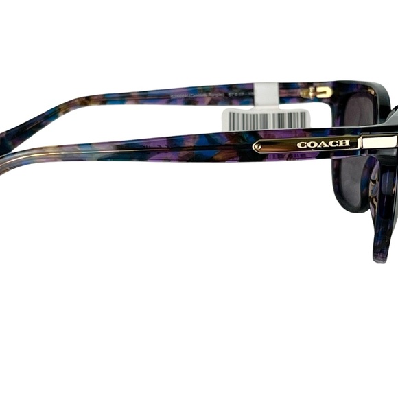 Coach NEW Sunglasses Cat Eye Purple Confetti Tortoise Logo Plate 52888H - Picture 7 of 12